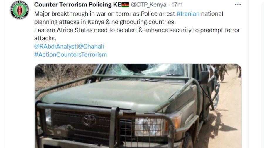 Exclusive: Kenyan Police Uncover Terror Plans by an Iranian National in Kenya