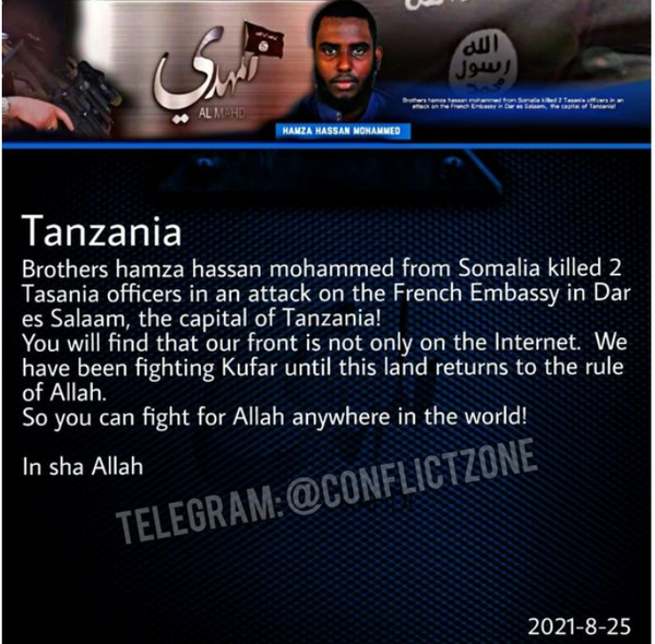 Tanzania Shooting: ISIS Supporters Claim The Attacker, Who Killed 3 Police Officers and Security Guard, Was Their Man